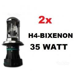 Coppia 2 lampade h4 bixenon 6000°k cavi cablaggio