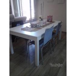 Tavolo allungabile sala salotto soggiorno bianco