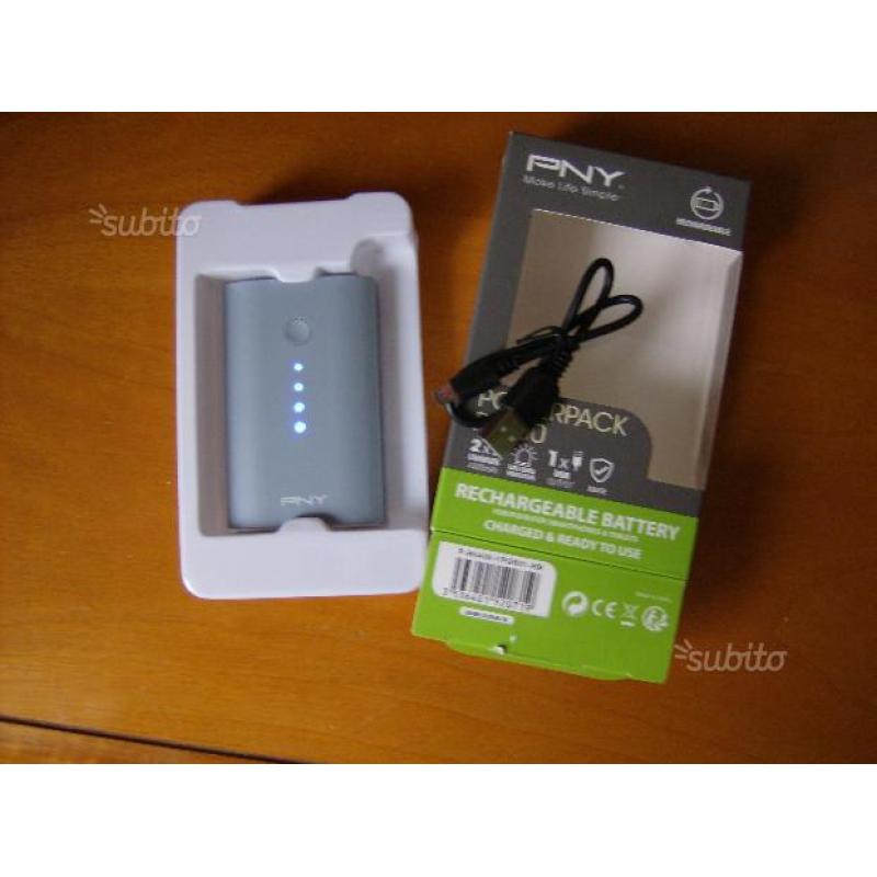 Power bank 4400 mAh con torcia