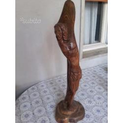 Scultura in legno pezzo unico fatto a mano