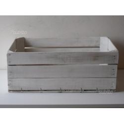 Cassette frutta in legno bianco dcapato