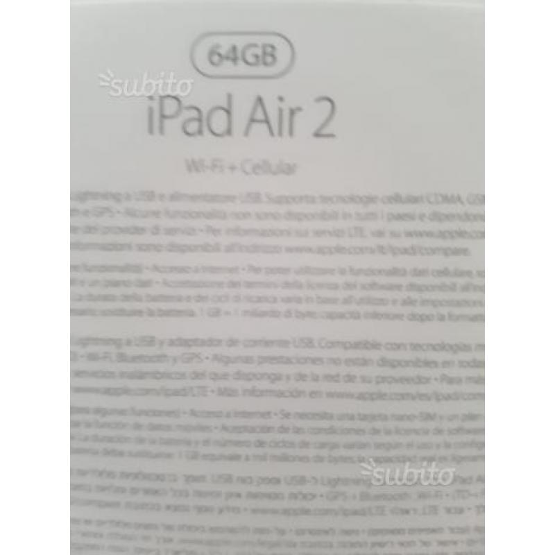 Ipad air 2 wifi cellular 64 gb gold