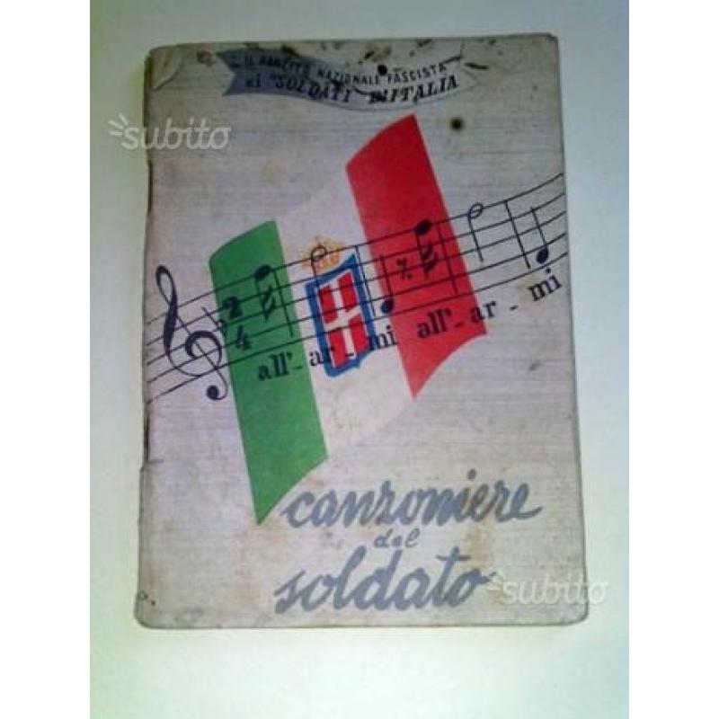 L 1053 "canzoniere del soldato" vecchio libretto