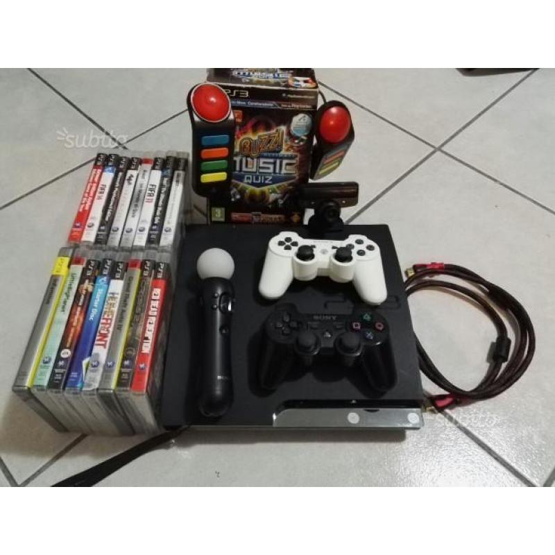 Ps3 - 2 pad + 16 giochi + ps move + hdmi + 2 acc