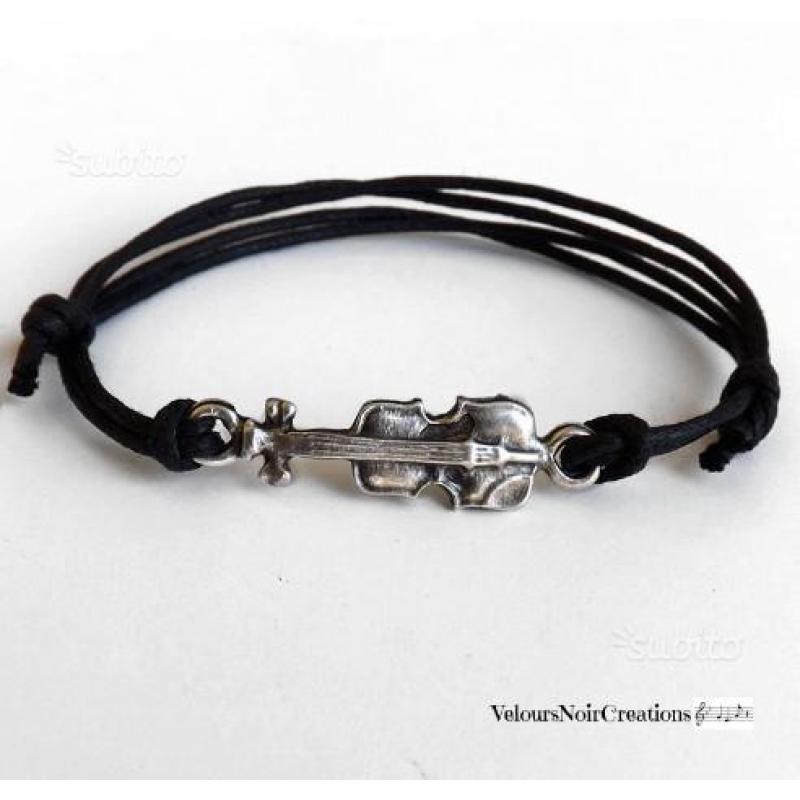 Bracciale uomo donna con violino musica