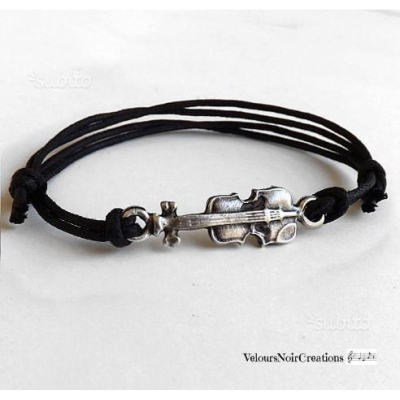 Bracciale uomo donna con violino musica