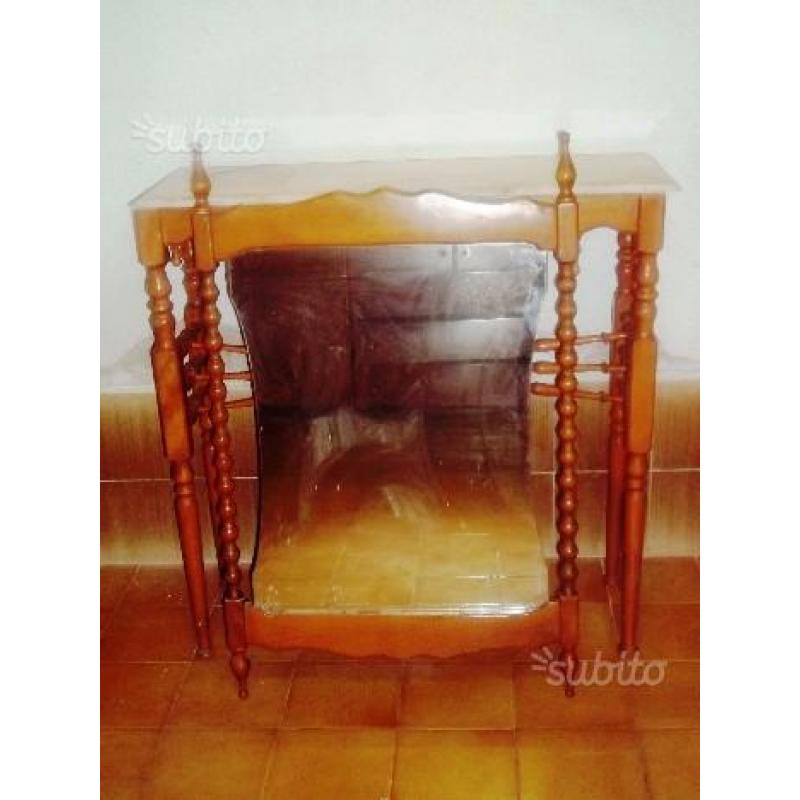 Consolle Ingresso con Tavolo e Specchiera 87X31X88