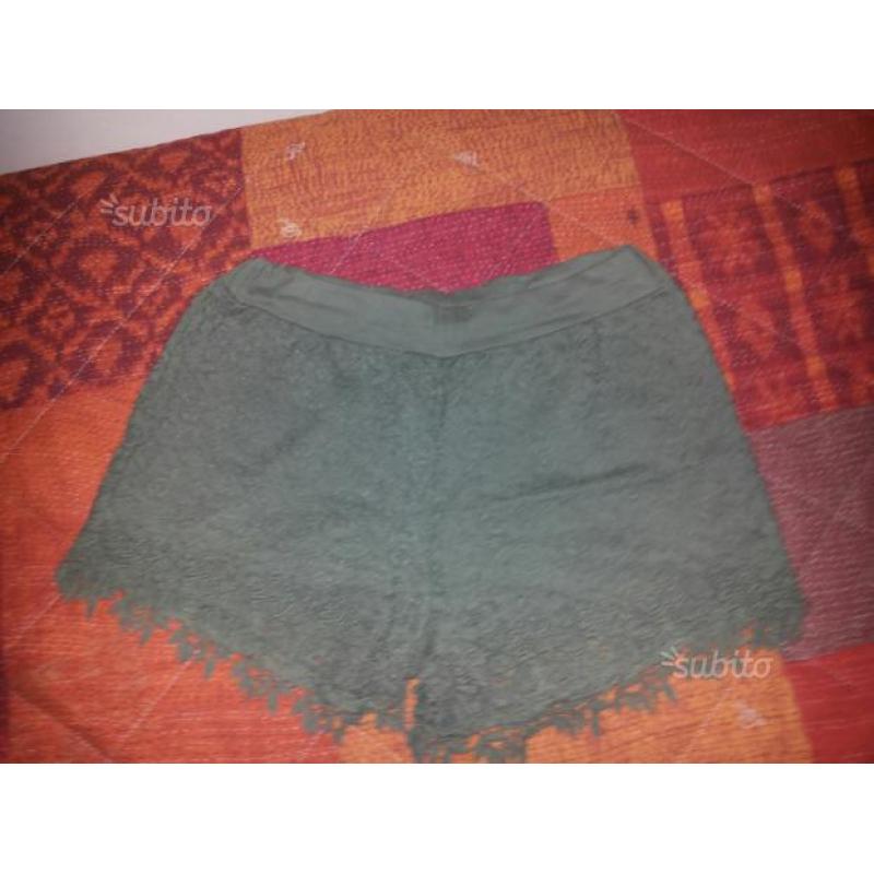 Shorts verde militare cotone marca DANI taglia S