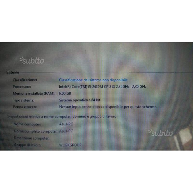 Notebook Asus 6gb ram 750gb hard disk