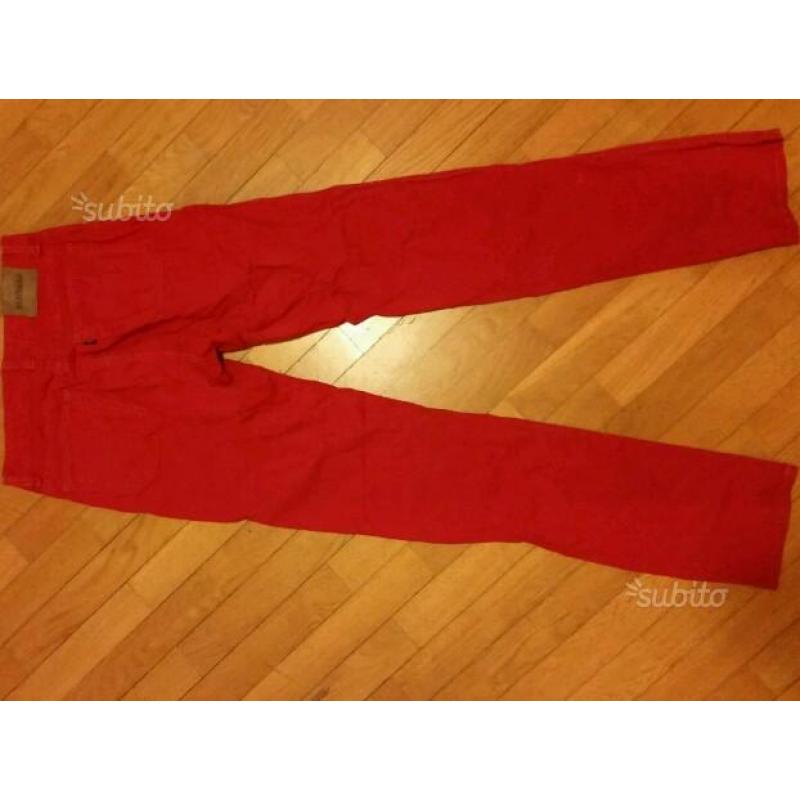 Pantalone Jeckerson uomo rosso estivo taglia 31