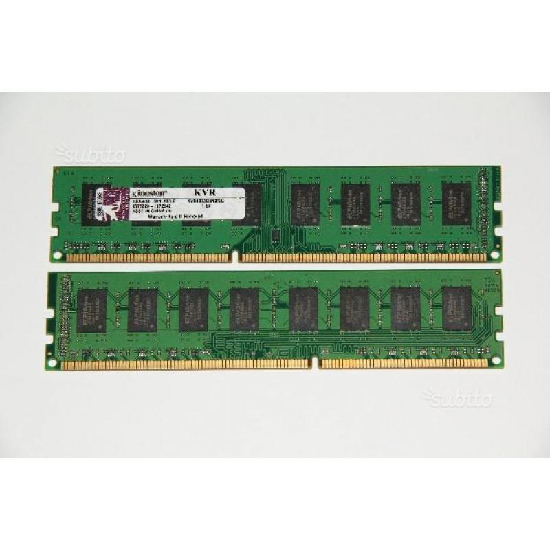 Kingston Ram 2x2GB DDR3 1333Mhz PC3-10600 CL9 240p