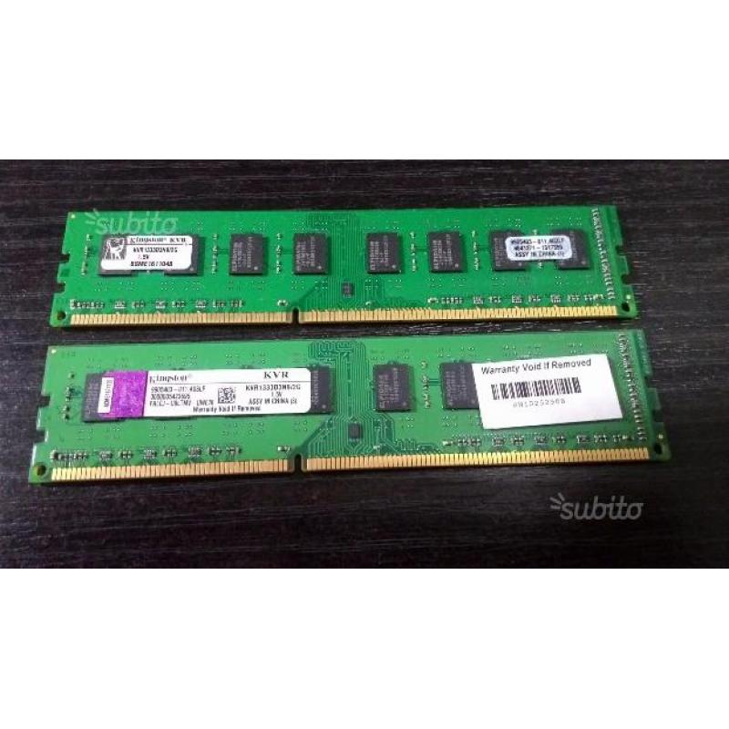 Kingston Ram 2x2GB DDR3 1333Mhz PC3-10600 CL9 240p