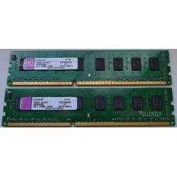 Kingston Ram 2x2GB DDR3 1333Mhz PC3-10600 CL9 240p