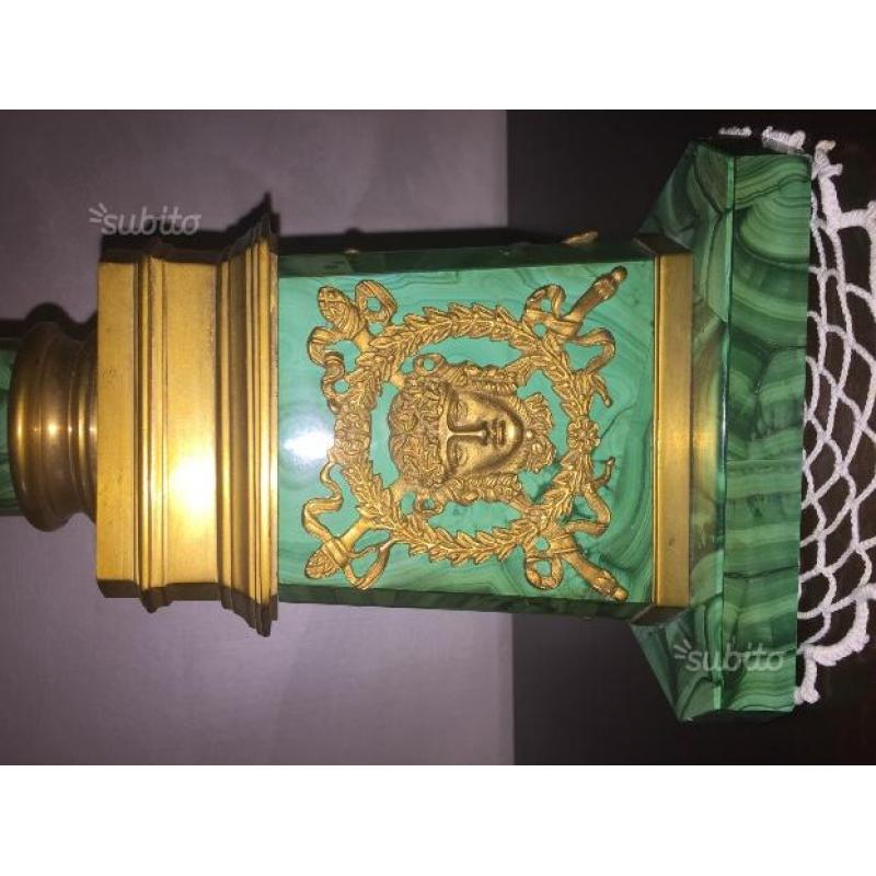 Lampada in malachite antica Luigi XVI