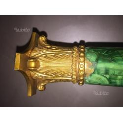 Lampada in malachite antica Luigi XVI