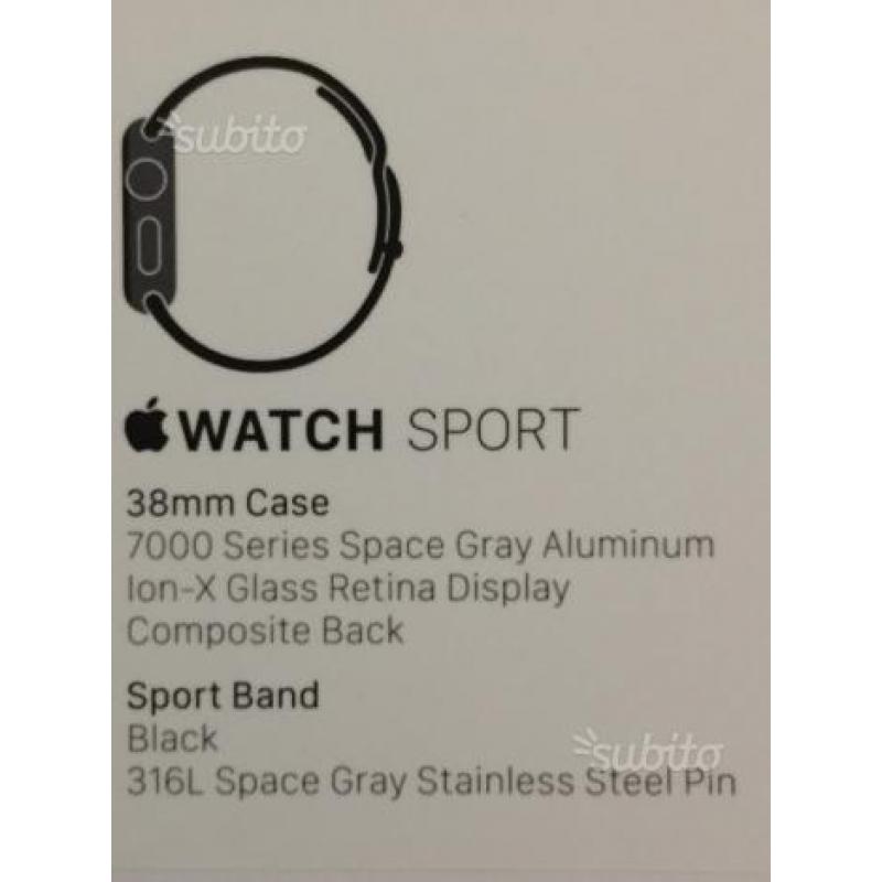 Apple Watch Sport Black 38mm pari al nuovo