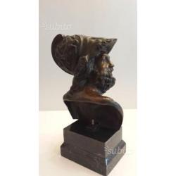 Busto in bronzo di Eroe Greco.FIRMATO