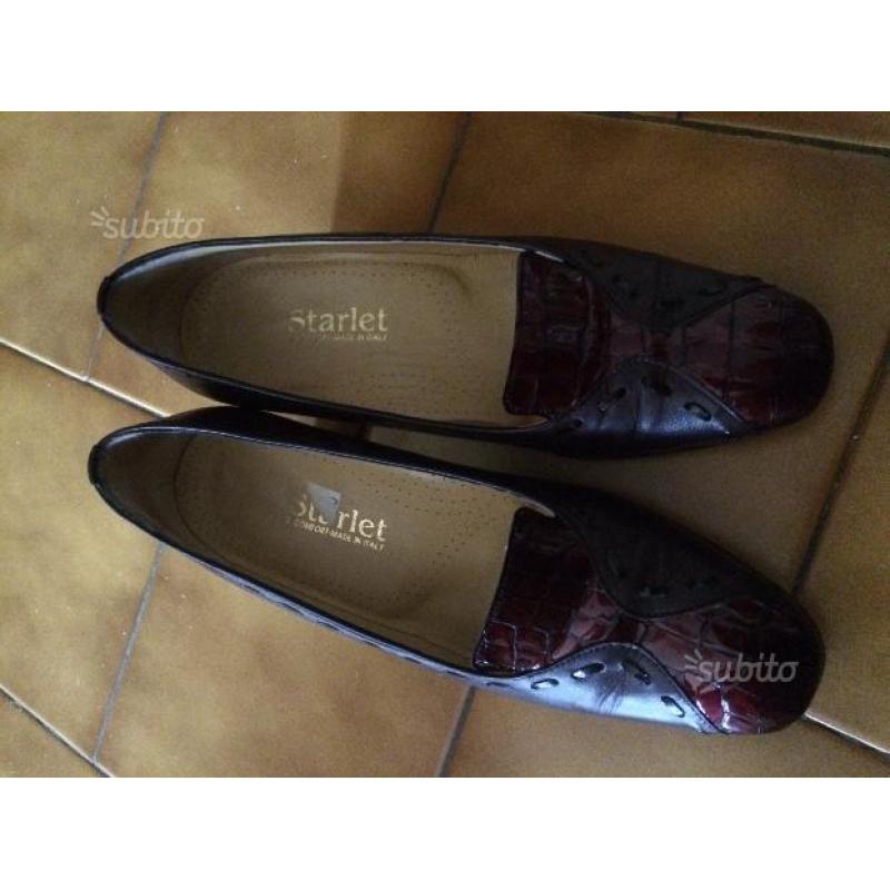 Scarpe pelle bordeaux praticamente nuove