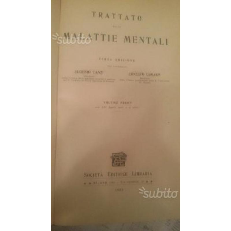 Trattato malattie mentali - psichiatria - medicina