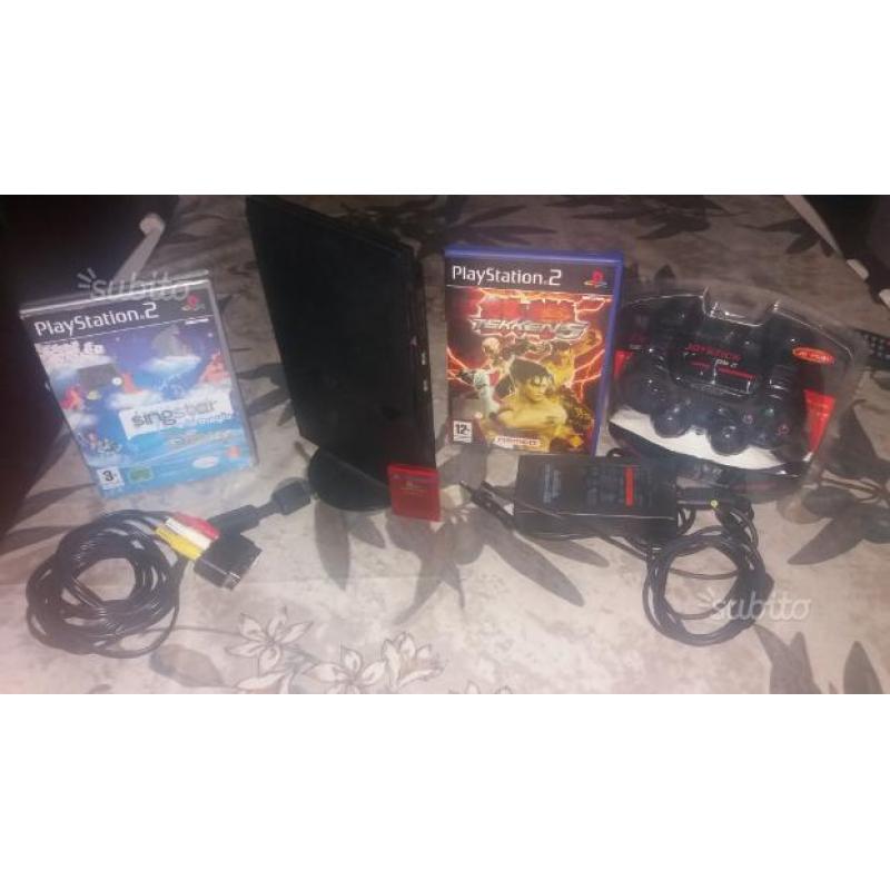 Ps2 slim+ joypad+ giochi+ memory card 8mb