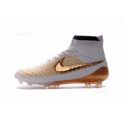 Scarpe nike magista obra fg white metallic gold