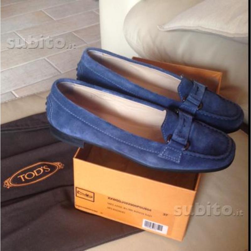 Tod's scarpe donna blu 37