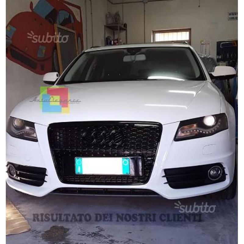 Griglia nera rs4 look audi a4 b8 8k 2007-2012