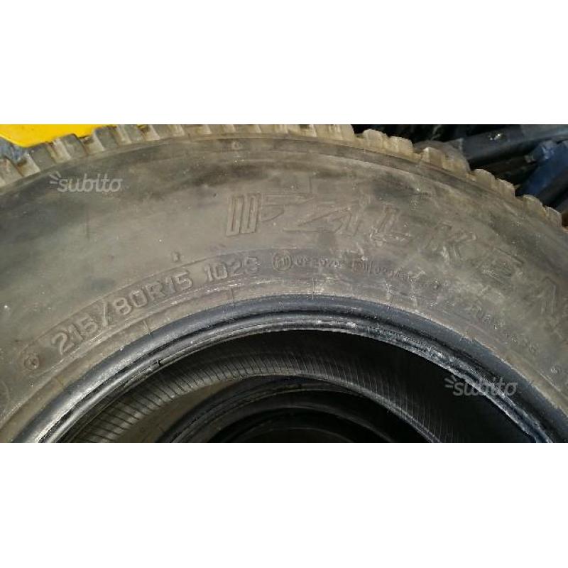 Gomme falken 215 / 80 / 15 come nuove