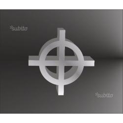Croce celtica adesivo in plexiglass 3d
