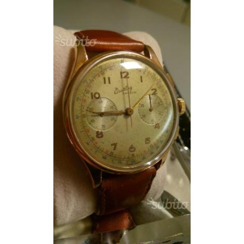Breitling cadette cronografo in oro 18kt (permuto